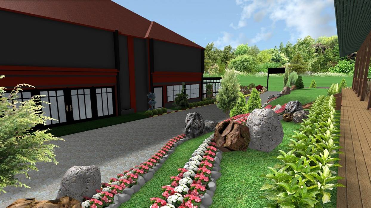 Sütlü kahve kafe peyzaj proje // sutlu kahve cafe landscape project