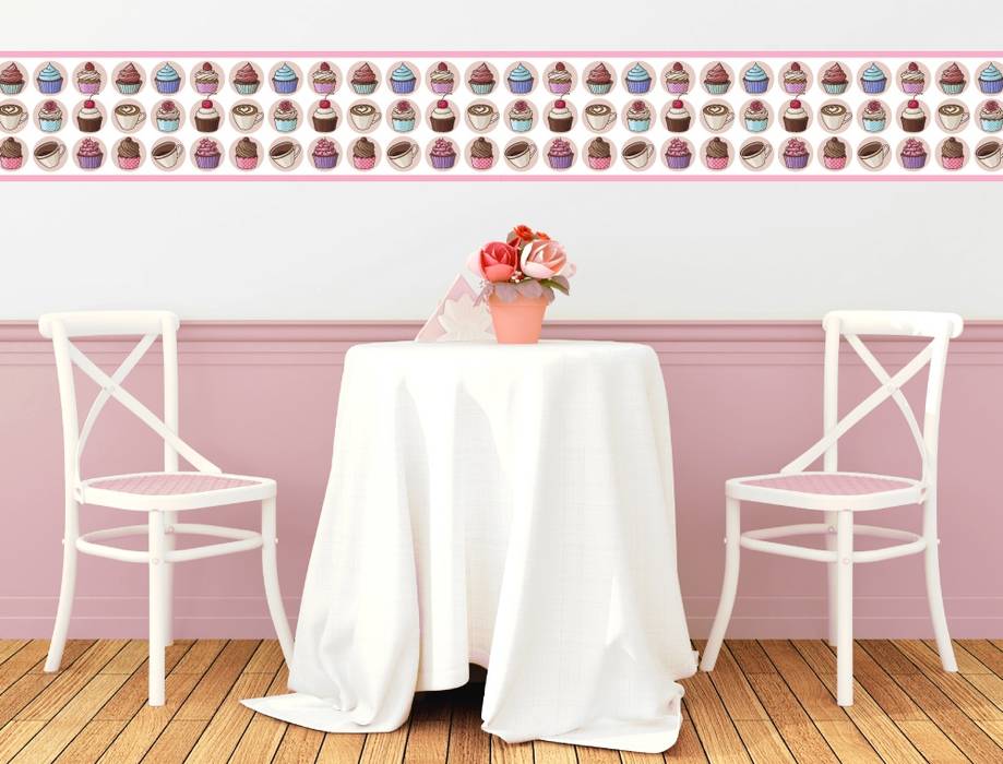 Vintage Kuchendeko Bordure Cupcakes Modern Von I Love Wandtattoo De Modern Homify