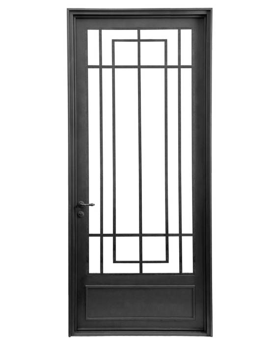 PUERTA DE ENTRADA RUSTICA MODERNA, DEL HIERRO DESIGN DEL HIERRO DESIGN Будинки Залізо / сталь