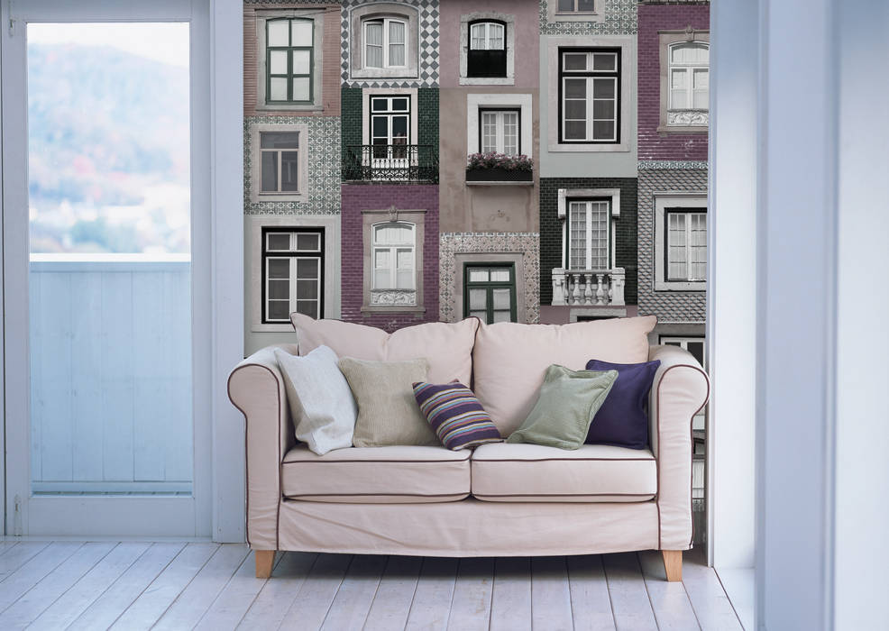 Janelas Portuguesas, OH Wallpaper OH Wallpaper Paredes y pisos de estilo moderno Papel Papeles pintados