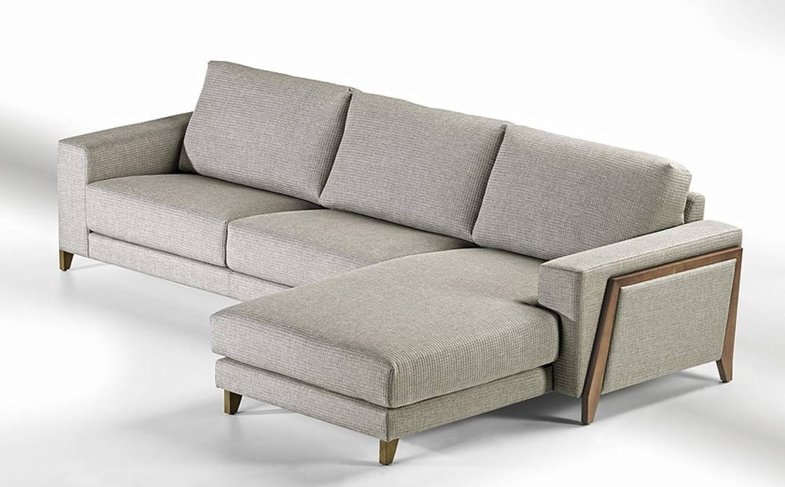SANTANA VM HOME DESIGN Salas de estar modernas Têxtil Ambar/dourado Sofá,sofá confortável,Sofás e divãs