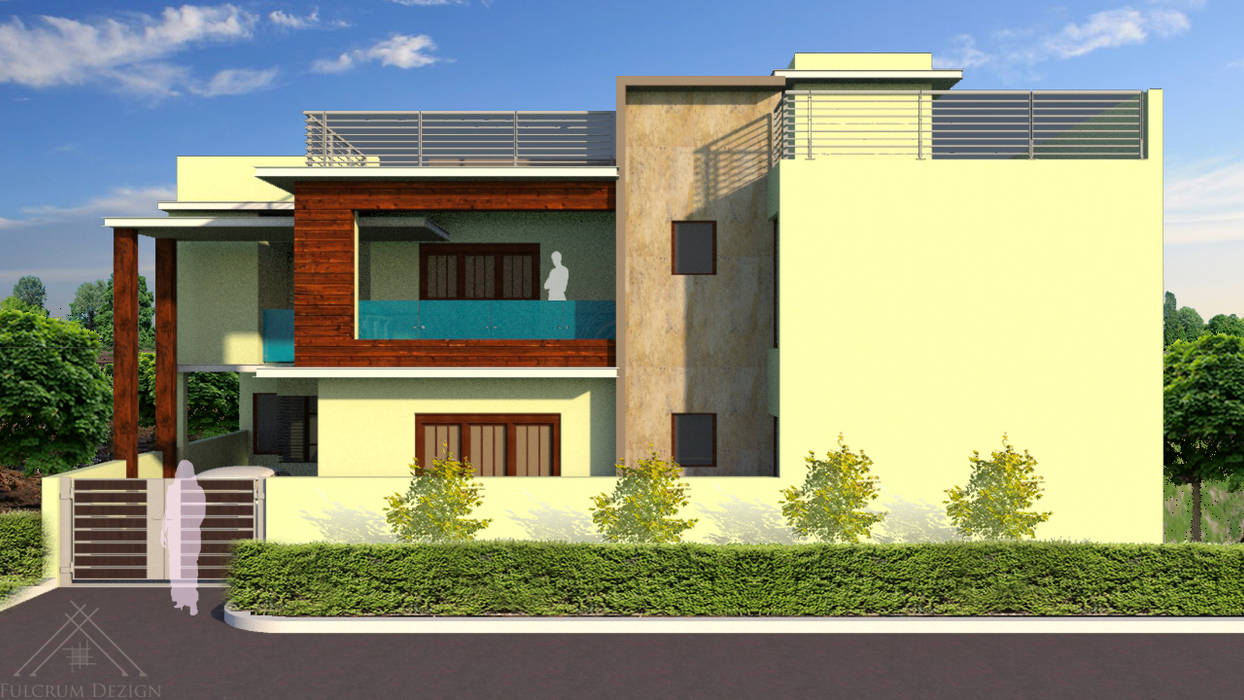 Facade Development of Residence, Fulcrum Dezign Fulcrum Dezign Casas modernas