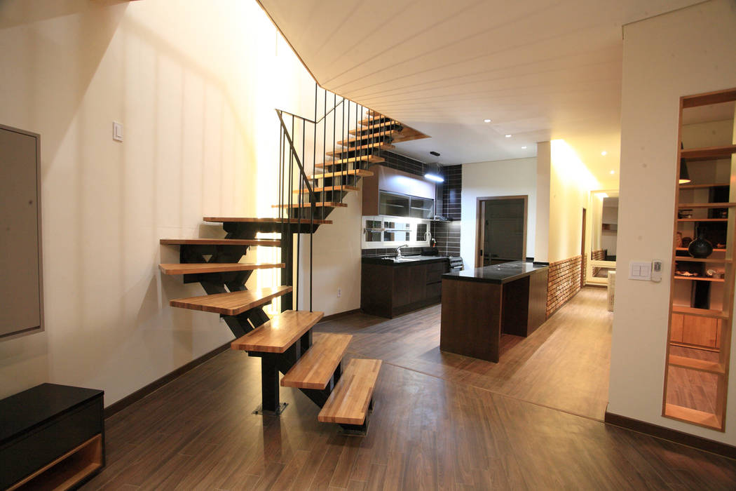 양평 M 하우스, SG international SG international Salas de jantar modernas Madeira Acabamento em madeira