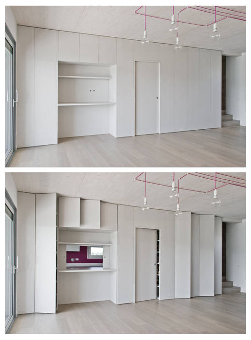 Interni Casa P+F, Margherita Mattiussi architetto Margherita Mattiussi architetto 실내 정원 우드 우드 그레인 실내 조경