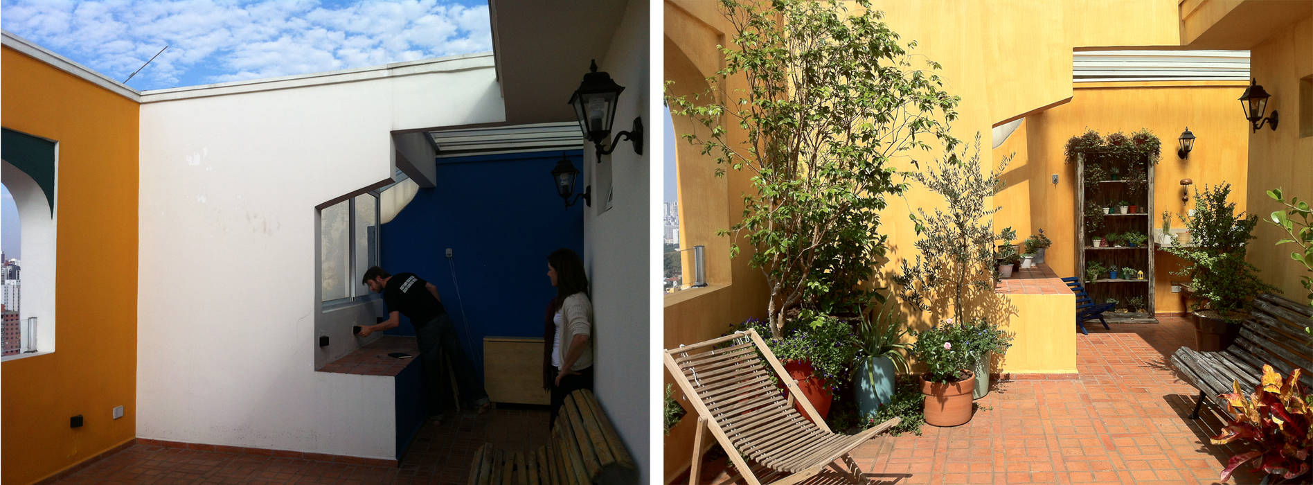 Projeto de paisagismo para cobertura, Renata Villar Paisagismo e Arranjos Florais Renata Villar Paisagismo e Arranjos Florais Balcon, Veranda & Terrasse rustiques