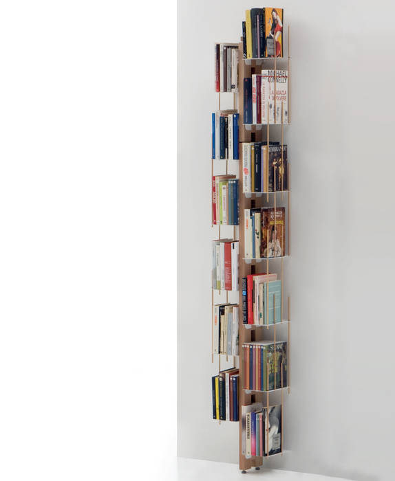 Zia Veronica | Wall bookshelf | h 195 cm Le zie di Milano Дома в стиле минимализм Твердая древесина Многоцветный Хозяйственные товары