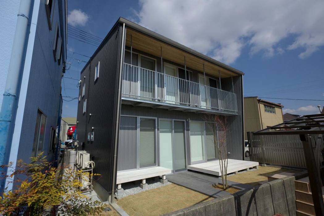 通り土間のあるSimple Box House, 有限会社 橋本設計室 有限会社 橋本設計室 모던스타일 주택