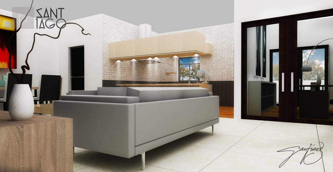 J-Gles, SANT1AGO arquitectura y diseño SANT1AGO arquitectura y diseño Minimalist living room