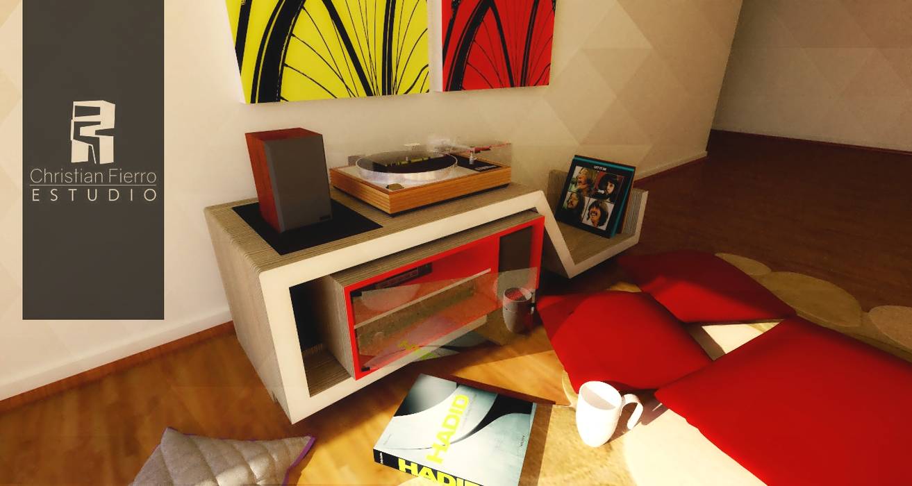 Mobiliario , Christian Fierro Arquitecto Christian Fierro Arquitecto Modern living room Side tables & trays