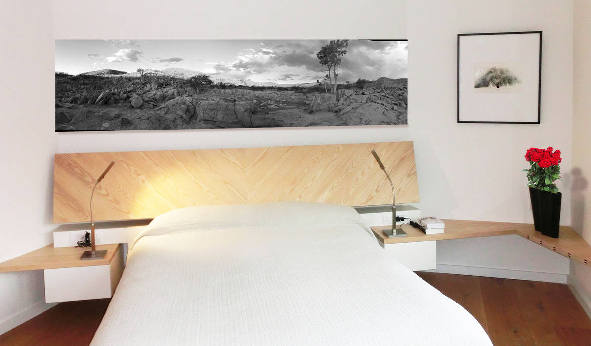 Master bedroom Daifuku Designs Quartos minimalistas bedroom,headboard