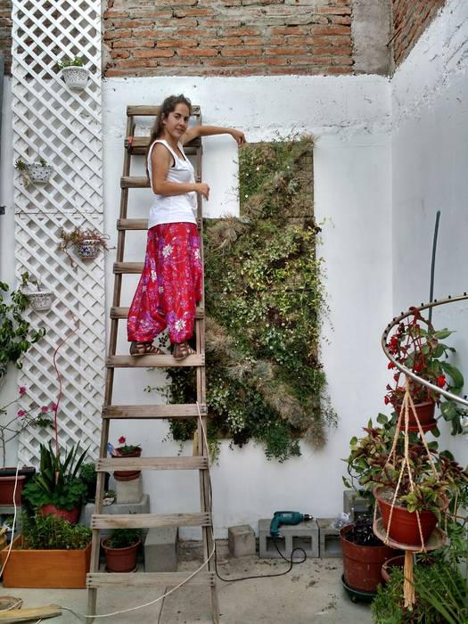 cuadros verdes, MANUVERDE MANUVERDE Balcones y terrazas rústicos Plantas y flores