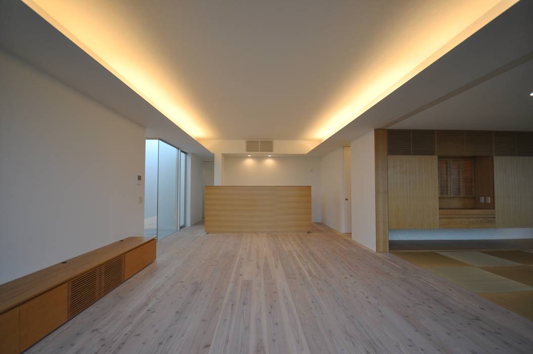 NKZT-house, 門一級建築士事務所 門一級建築士事務所 Modern living room لکڑی پلاسٹک جامع