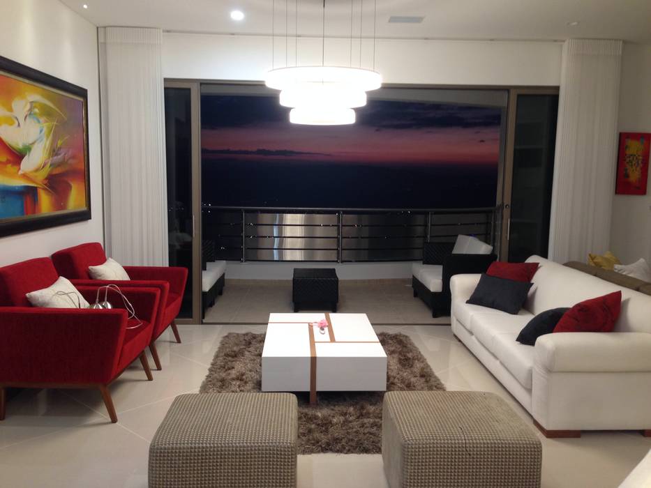 Apartamento Majestic 2103, John Robles Arquitectos John Robles Arquitectos Modern Living Room