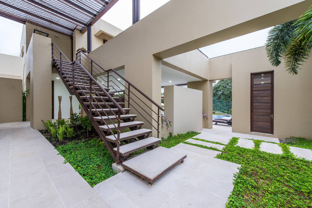 Casa Loma - Efecto Urdimbre, David Macias Arquitectura & Urbanismo David Macias Arquitectura & Urbanismo Jardins minimalistas