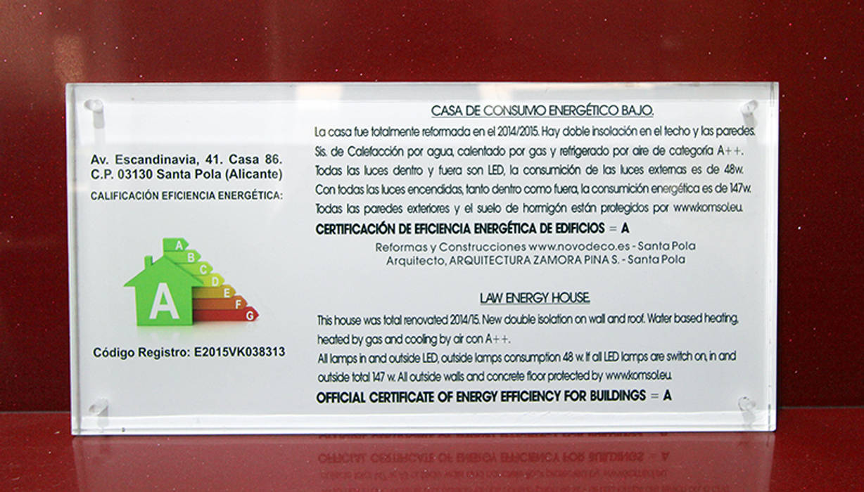 Reforma de vivienda con etiqueta de eficiencia energética A (Gran Alacant, Santa Pola), Novodeco Novodeco Casas escandinavas