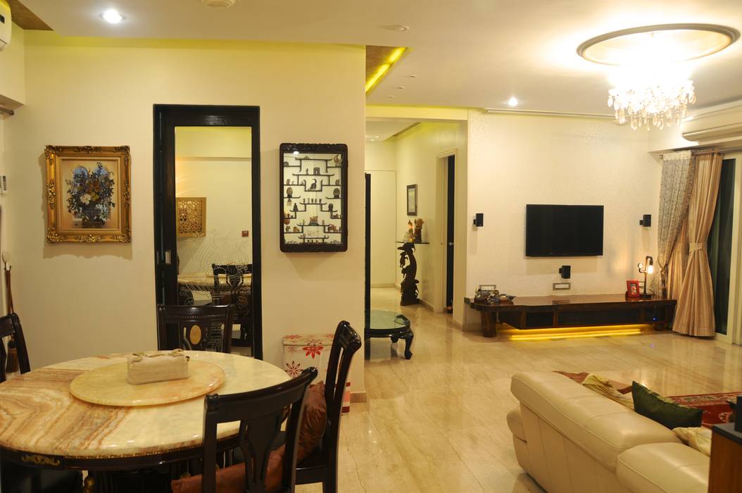 Residence in Goregaon, Design Kkarma (India) Design Kkarma (India) Eclectic style living room