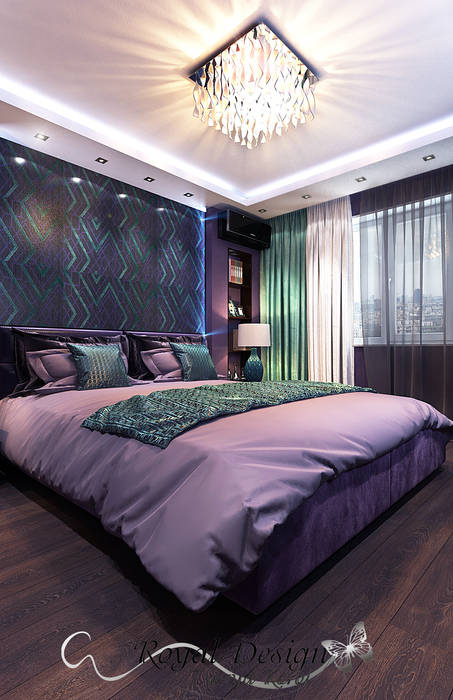 Bedroom apartment in the panel house, Your royal design Your royal design Eclectic style bedroom