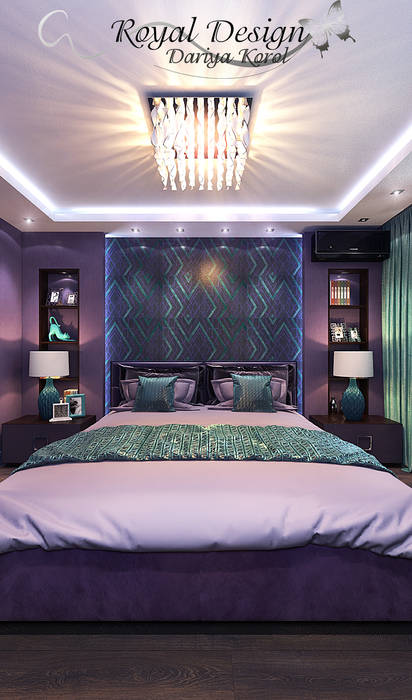 Bedroom apartment in the panel house, Your royal design Your royal design Eclectic style bedroom