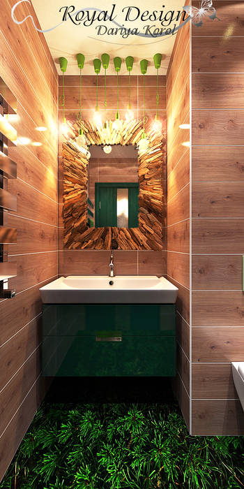 WC room in a panel house apartment, Your royal design Your royal design Ванная комната в стиле минимализм Эффект древесины