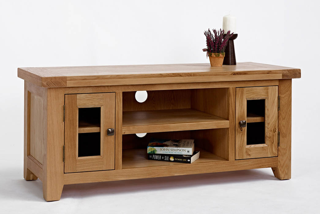 Devon Oak TV Unit Asia Dragon Furniture from London Modern living room TV stands & cabinets