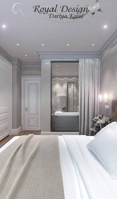 Master bedroom with en suite bathroom, Your royal design Your royal design Dormitorios de estilo clásico