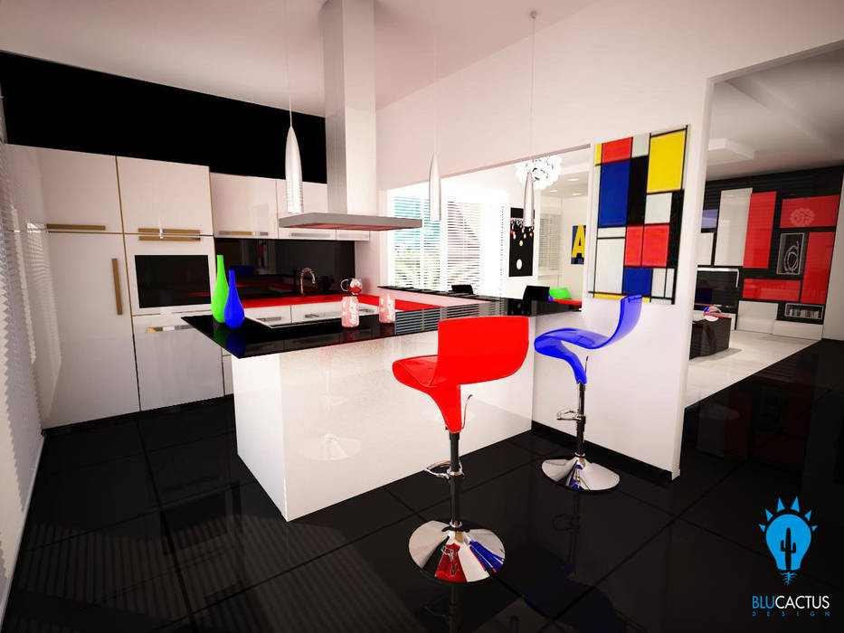 AsTrAtTiSmO sTyLe blucactus design Studio Cucina moderna cucina,living,moderno,astrattismo,originale,arte,casa