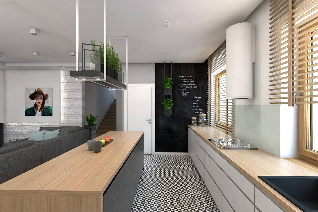 Projekt domu jednorodzinnego 8, BAGUA Pracownia Architektury Wnętrz BAGUA Pracownia Architektury Wnętrz Modern kitchen