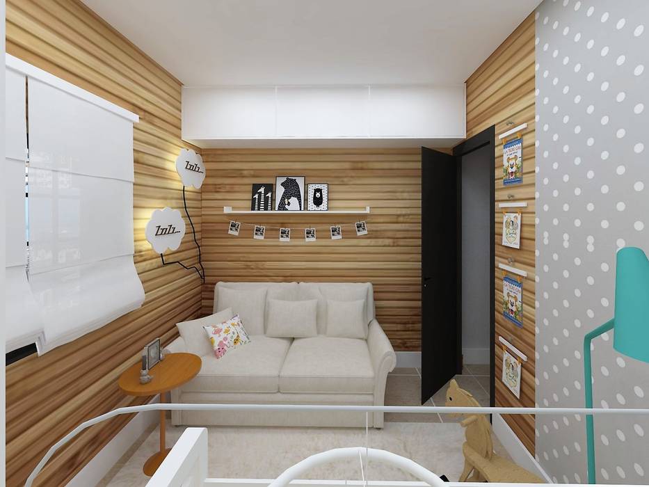 Quarto Infantil .Villa arquitetura e algo mais Quarto infantil escandinavo