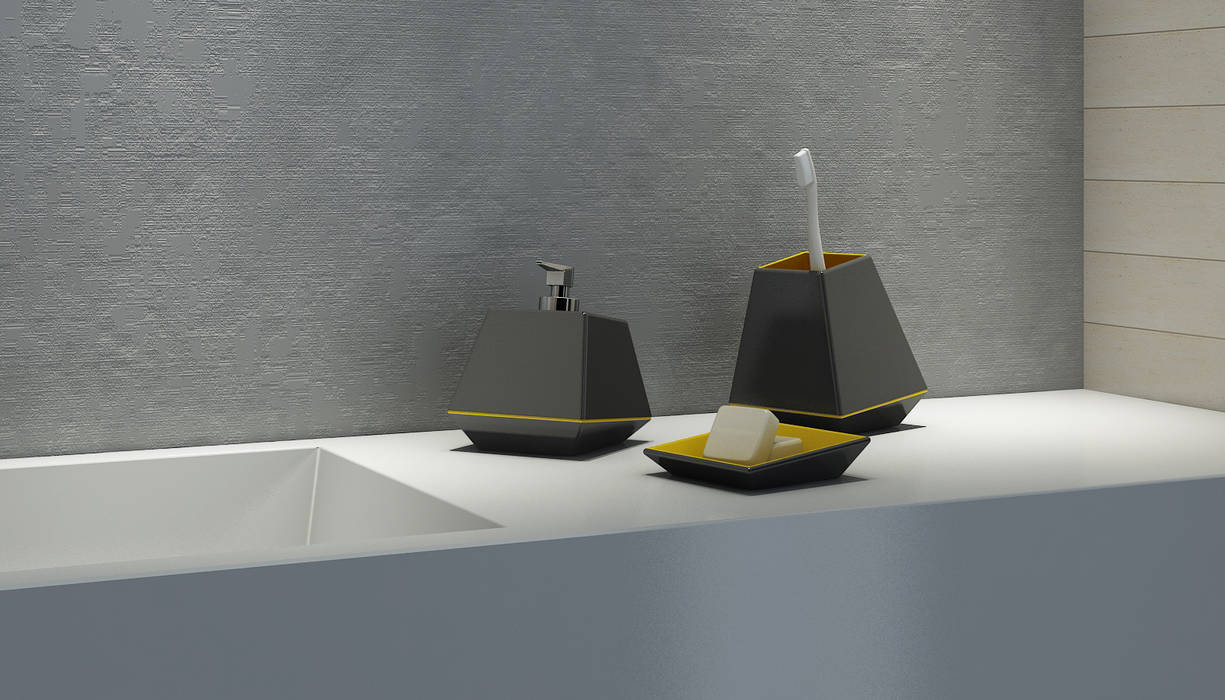 Diagonal, Paolo Foglini Design Paolo Foglini Design Modern bathroom Ceramic Textiles & accessories