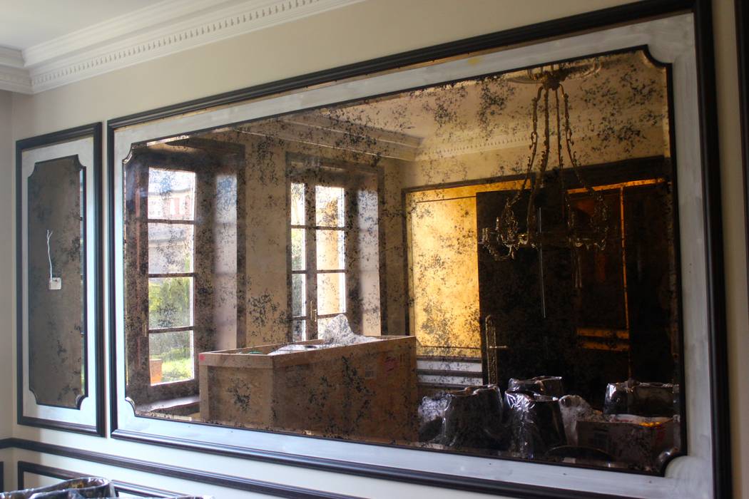 Bespoke Antique Bronze Mirrors - Private Residence London, UK Alguacil & Perkoff Ltd. Classic style dining room