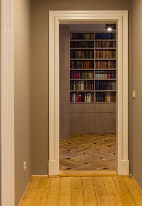 Wohnzimmer/Bibliothek, dieMeisterTischler dieMeisterTischler 现代客厅設計點子、靈感 & 圖片