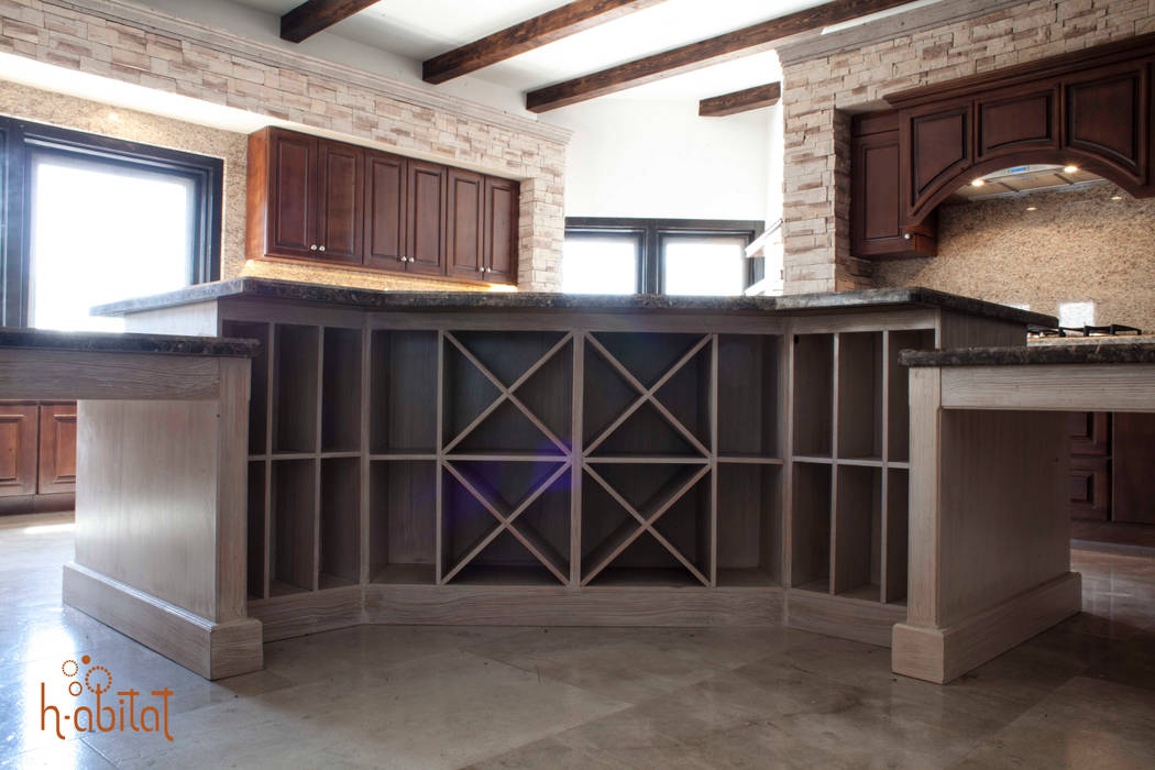 Cocina Campestre, H-abitat Diseño & Interiores H-abitat Diseño & Interiores Wine cellar Wood Wood effect