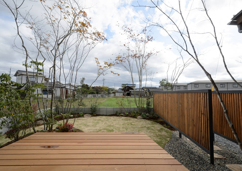 Okayama M.K_House, バウムスタイルアーキテクト一級建築士事務所 バウムスタイルアーキテクト一級建築士事務所 Modern garden