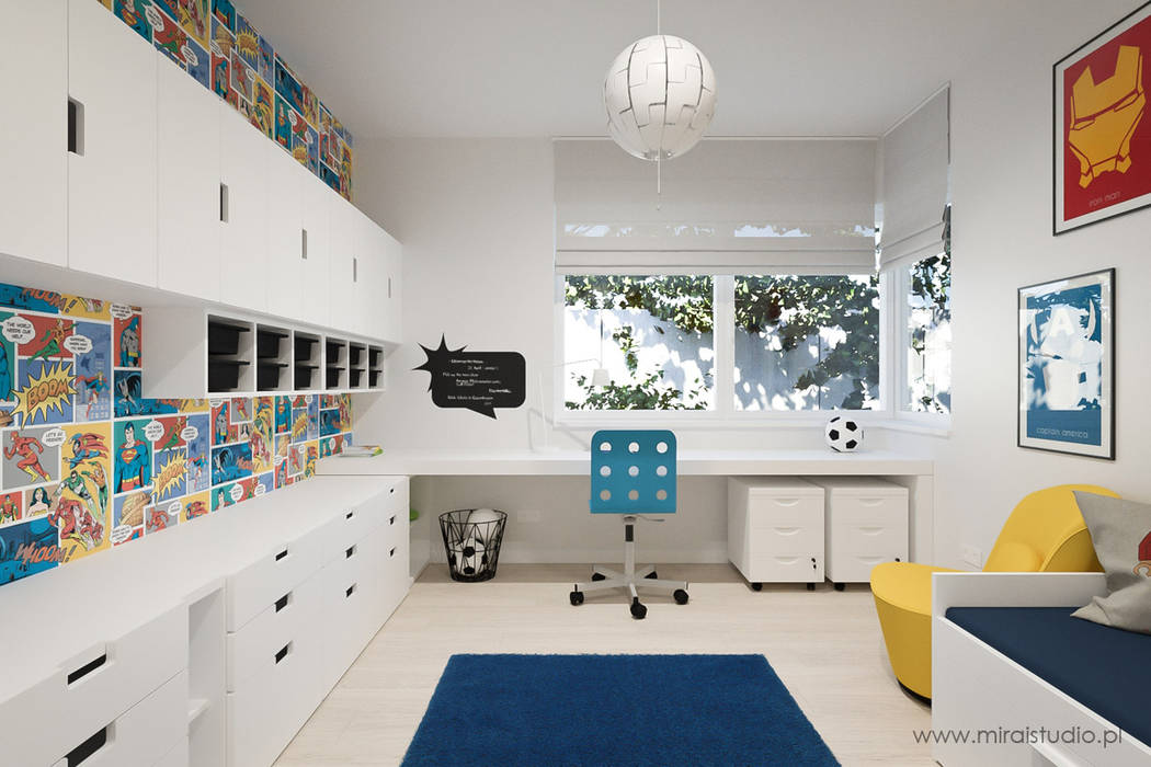 DOM – OLKUSZ, SŁONECZNA – WIZUALIZACJA, MIRAI STUDIO MIRAI STUDIO Nursery/kid’s room