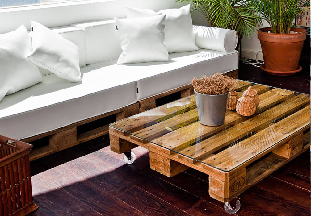 LIVINGS, decomania decomania Ruang Keluarga Gaya Rustic Kayu Wood effect Sofas & armchairs