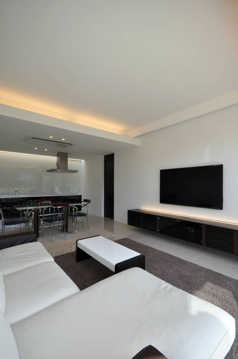 Zh-house, 門一級建築士事務所 門一級建築士事務所 Living room Wood-Plastic Composite