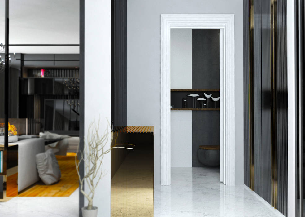Gn I C Mi Marlik Ofi Si I Stanbul Tarabya Daki Villanin Ici Modern Tarz Modern Granit Homify