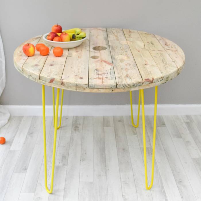 Cable Reel Dining Table Frances Bradley Dining roomTables Upcycled,reclaimed,dining table,kitchen table,industrial table,cable drum,cable reel,reclaimed table