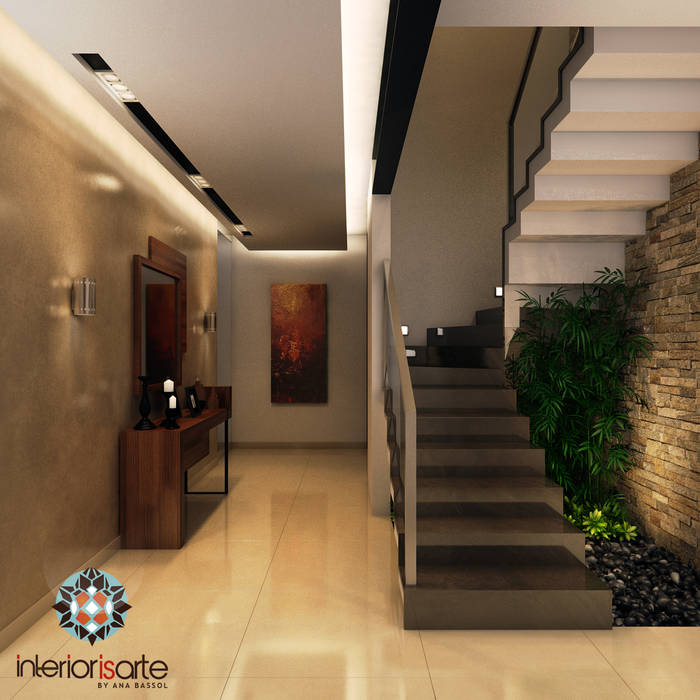 Residencia MR , Interiorisarte Interiorisarte Modern Corridor, Hallway and Staircase Stone