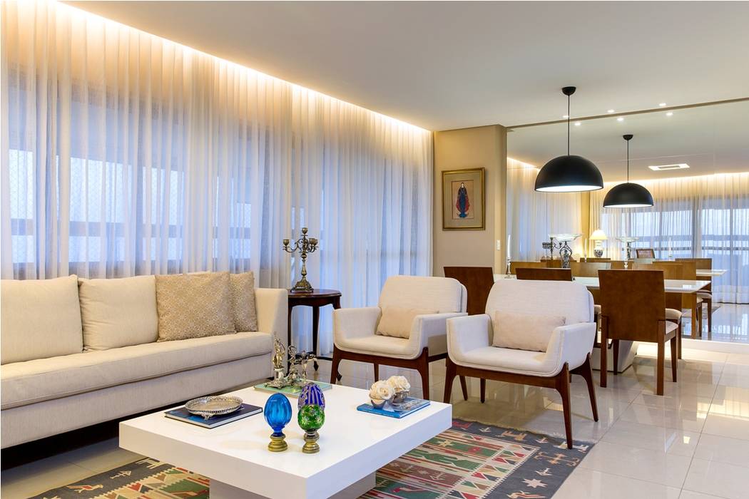 Sala de estar salas de estar rústicas por ana burity arquitetura