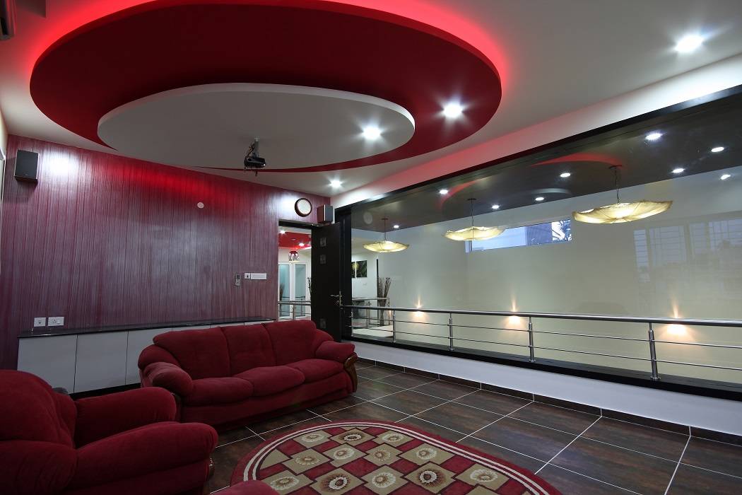Mr. Basheer Residence at Kumbakonam Dwellion Modern living room