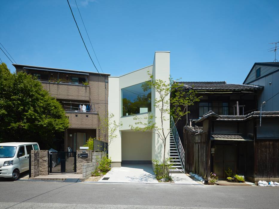 くの字の外の景色を感じる家, 藤原・室 建築設計事務所 藤原・室 建築設計事務所 Modern houses