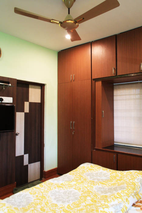 THIRUVANMAYUR BEACH HOUSE.., Ashpra Interiors Ashpra Interiors Asian style bedroom Plywood