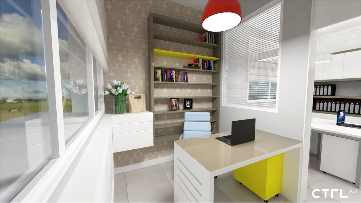 Ctrl Arquitetura E Design Ruang Studi Kantor Gaya Eklektik Homify