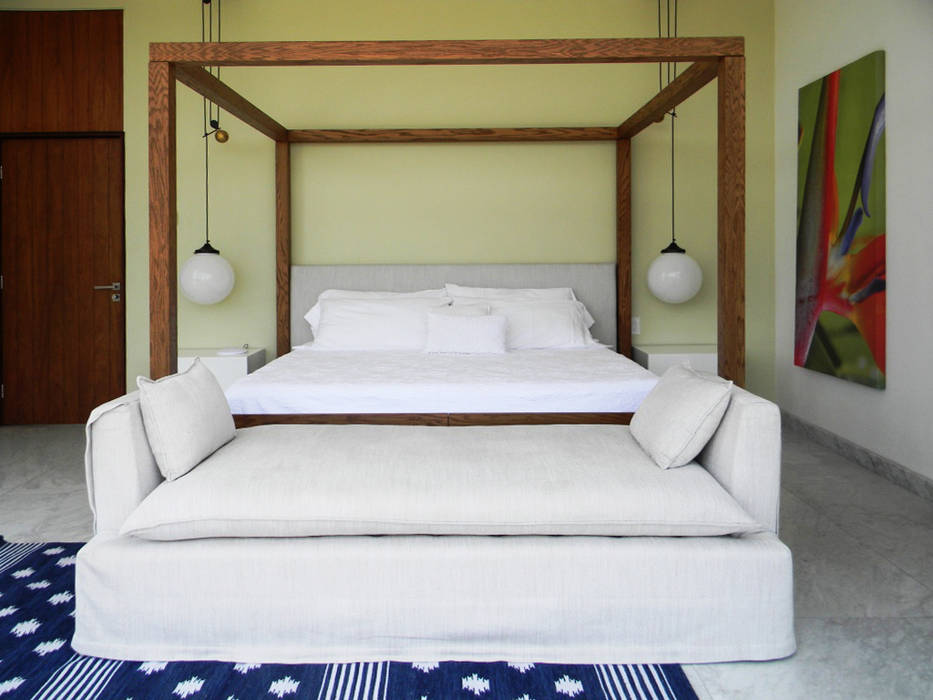 Villa Amanda, Acapulco, MAAD arquitectura y diseño MAAD arquitectura y diseño Спальня Ліжка та спинки