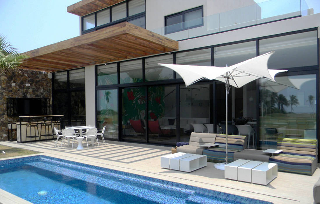 Villa Amanda, Acapulco, MAAD arquitectura y diseño MAAD arquitectura y diseño Hồ bơi phong cách chiết trung Pool