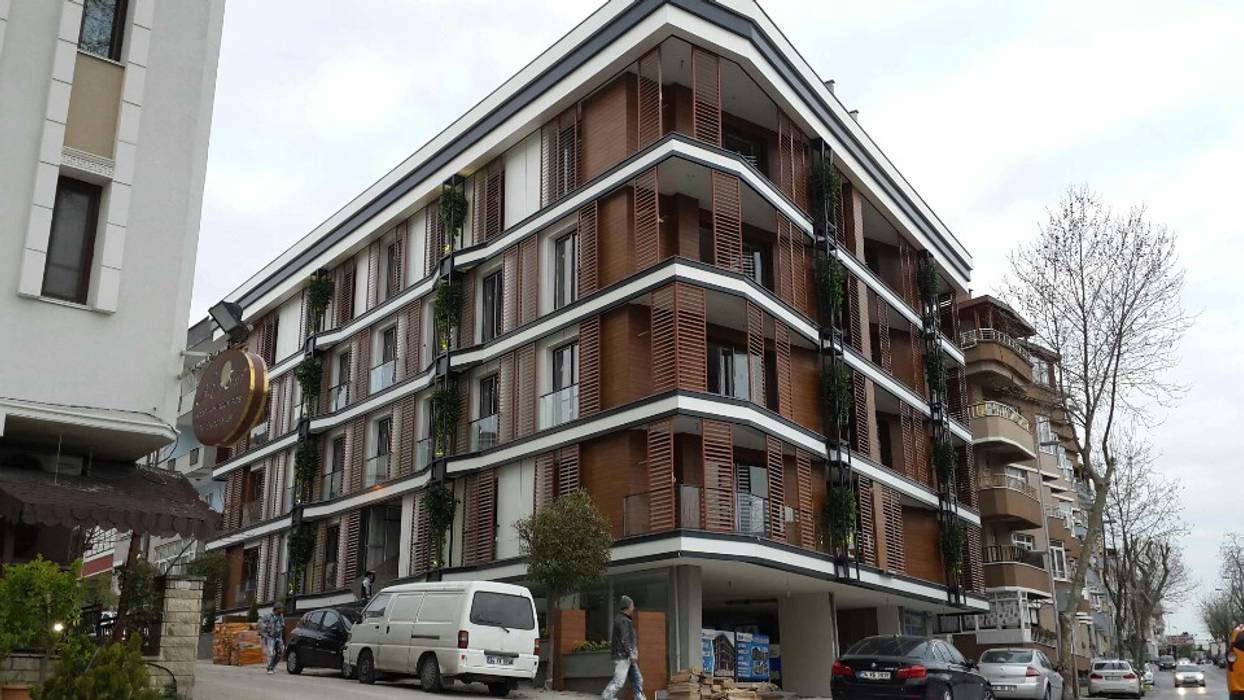 Proje Tasarım ve Kontrolörlük CANSEL BOZKURT interior architect Modern Evler Ahşap-Plastik Kompozit Tasarım,Uygulama,Kontrolörlük,Kentseldönüşüm,Mimaritasarım,Cepheçalışması,Sunbreaker,Güneşkırıcı