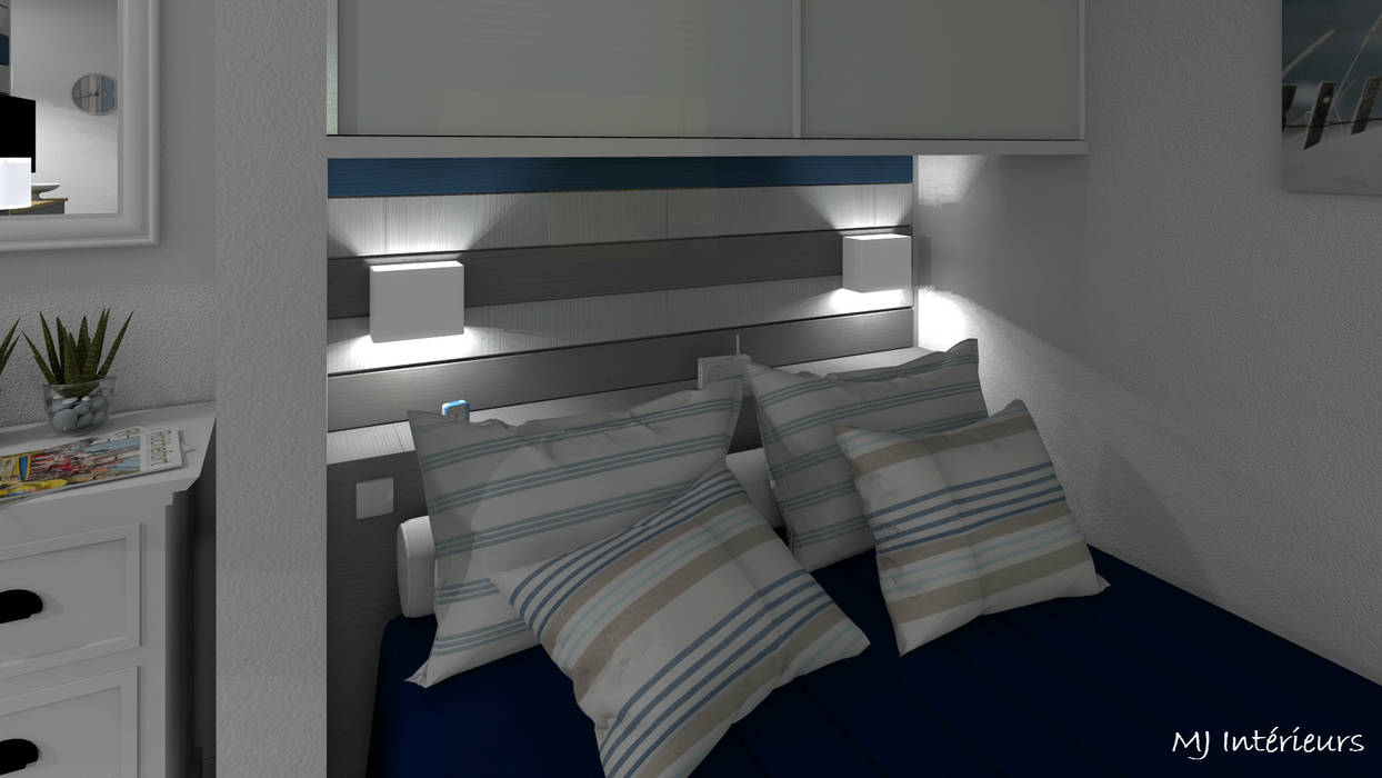 Un studio près du port, MJ Intérieurs MJ Intérieurs Modern style bedroom