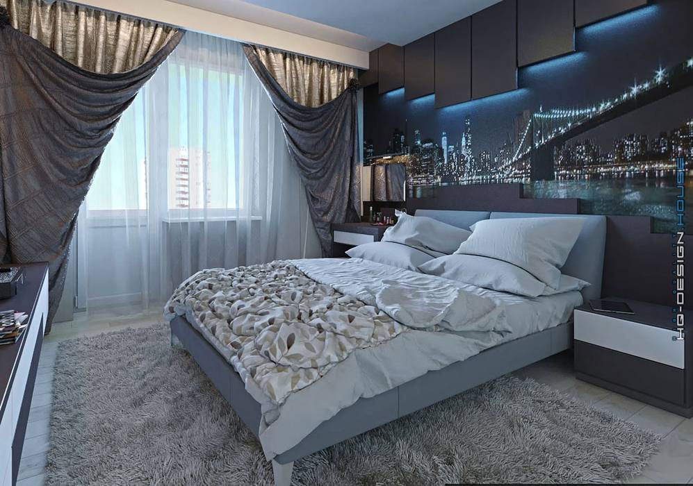 Дизайн интерьера квартиры, hq-design hq-design Modern Bedroom