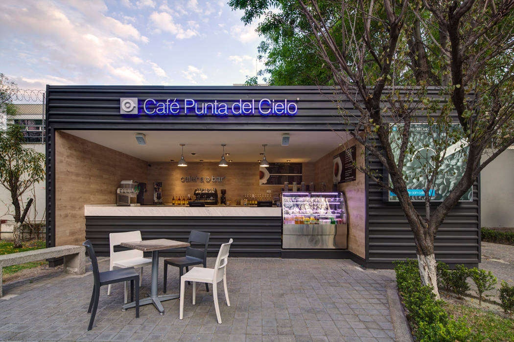 Café Punta del Cielo - RIMA Arquitectura RIMA Arquitectura Estudios y despachos modernos Concreto color,diseño,México,comercial,estilo